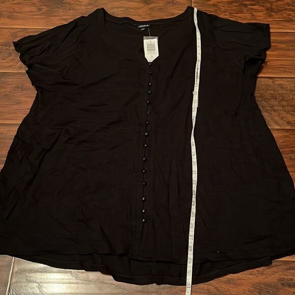 Torrid Black Button Front Swing Top - Picture 8 of 14